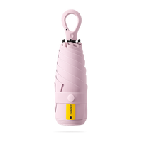 New UPF 50+ Compact Travel Umbrella - Carabiner Hook | Sun &amp; Rain Protection | 93cm Canopy | 217g