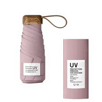 UW UPF 50+ Stylish Travel Umbrella - Compact Flat | Pocket Size 17cm | Sun & Rain | 199g