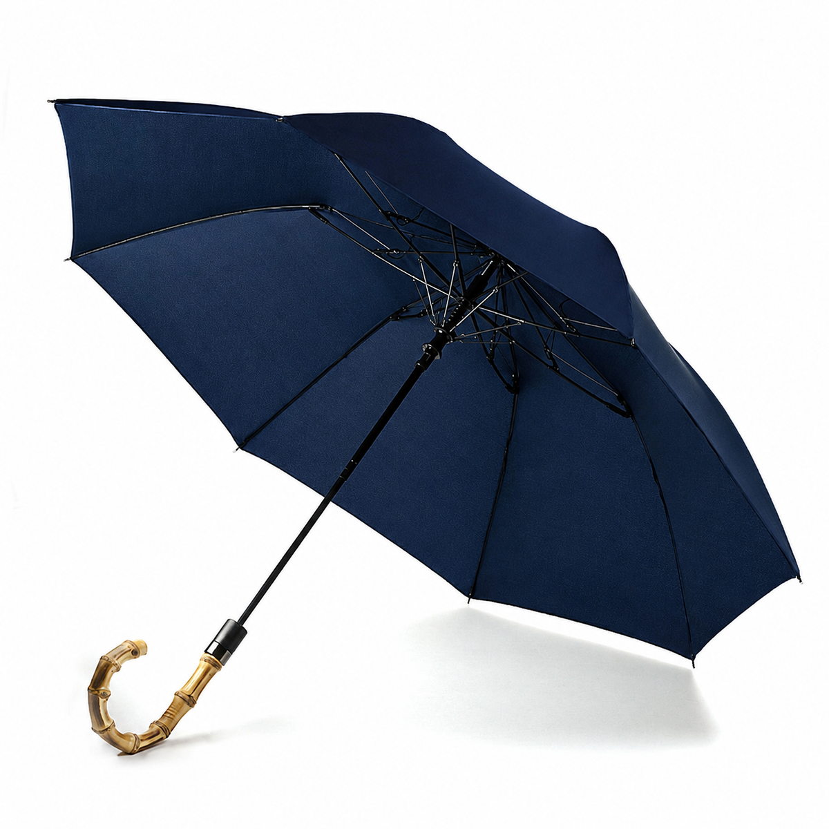 Fulton Portobello Mens Automatic Folding Umbrella - Genuine Bamboo Handle | Executive Style