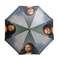 StormKing Auto Walking Artist Umbrella - De Vinci Mona Lisa