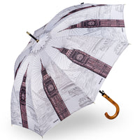 StormKing Auto Walking City Umbrella - London Black And White