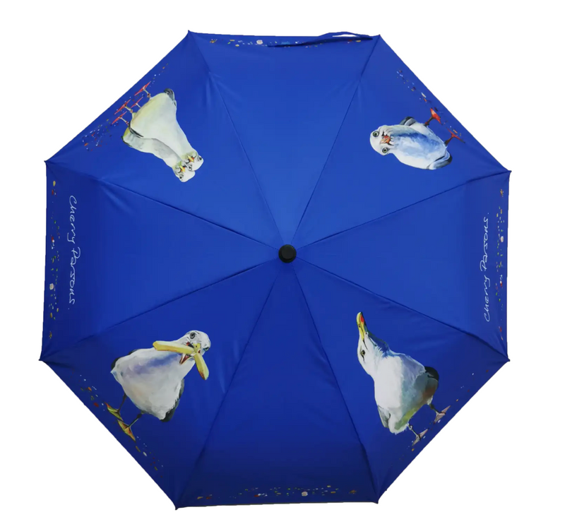 Cherry Parsons - Auto Walking Umbrella - Four Seagull Design - Umbrellaworld