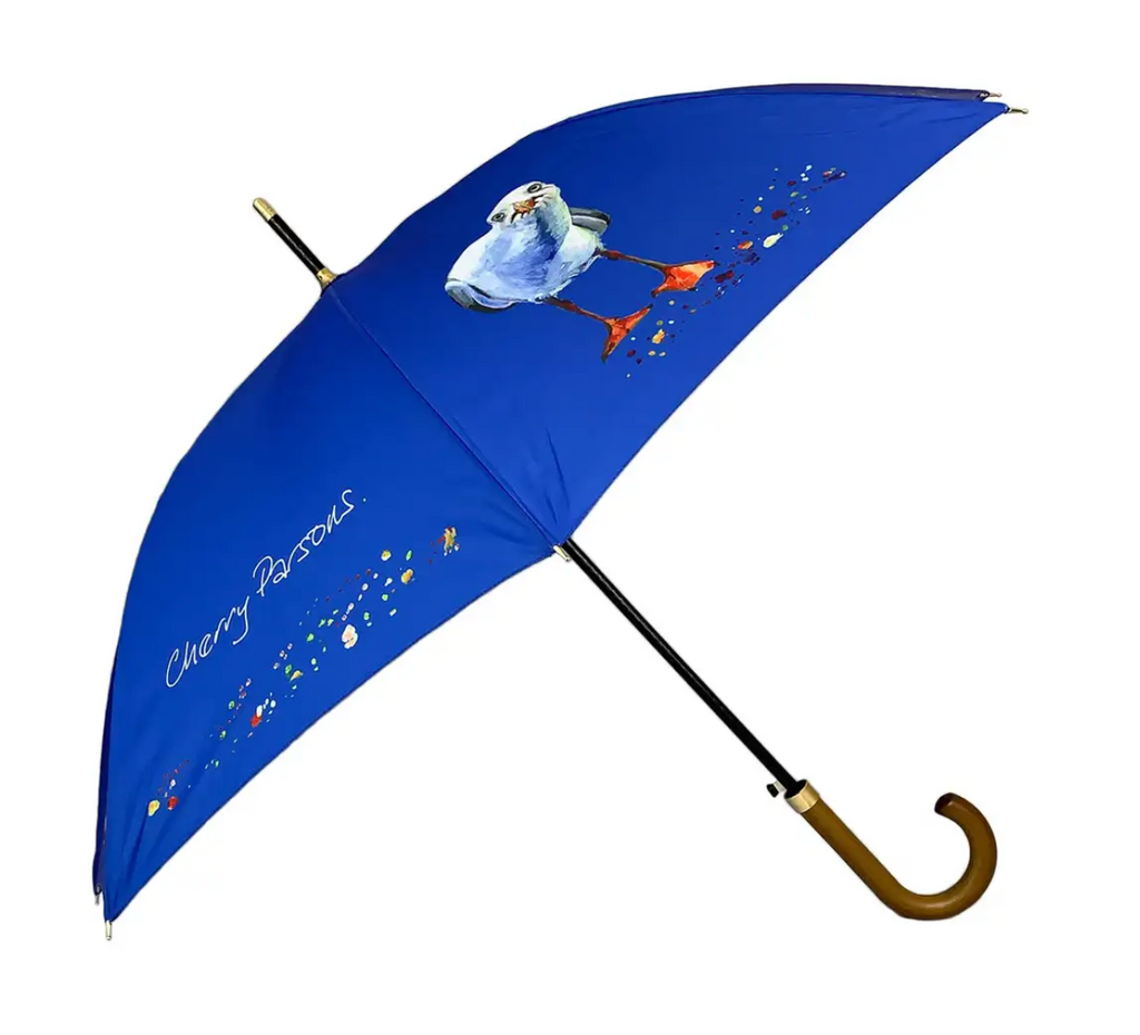 Cherry Parsons - Auto Walking Umbrella - Four Seagull Design