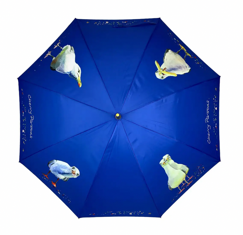 Cherry Parsons - Auto Walking Umbrella - Four Seagull Design - Umbrellaworld