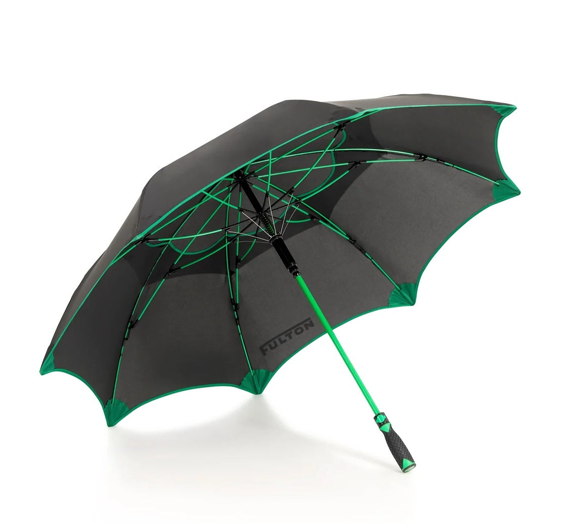 Fulton Performance Titan Golf Umbrella - Black | Supersize 136cm Span | Windproof Vented Canopy