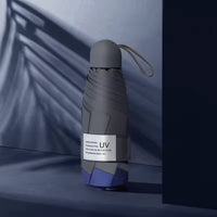 UW UPF 50+ Stylish Compact Travel Umbrella - Two Tone | Pocket Size 17cm | Sun &amp; Rain | 230g