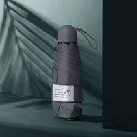 UW UPF 50+ Stylish Compact Travel Umbrella - Two Tone | Pocket Size 17cm | Sun &amp; Rain | 230g