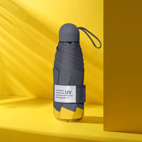 UW UPF 50+ Stylish Compact Travel Umbrella - Two Tone | Pocket Size 17cm | Sun &amp; Rain | 230g