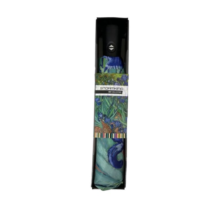 Storm King Auto Folding Artist Umbrella - Van Gogh Irises - Umbrellaworld