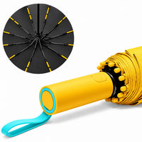 UPF 50+ Auto Umbrella | Sun & Rain Protection | 105cm Canopy | 12 Rib Windproof Frame