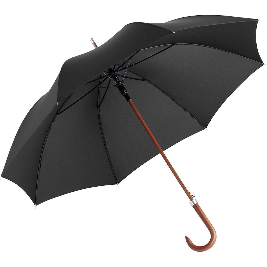 AC Woodshaft FARE Collection Golf Umbrella | Black | Auto Open | 120cm Canopy | Custom Print