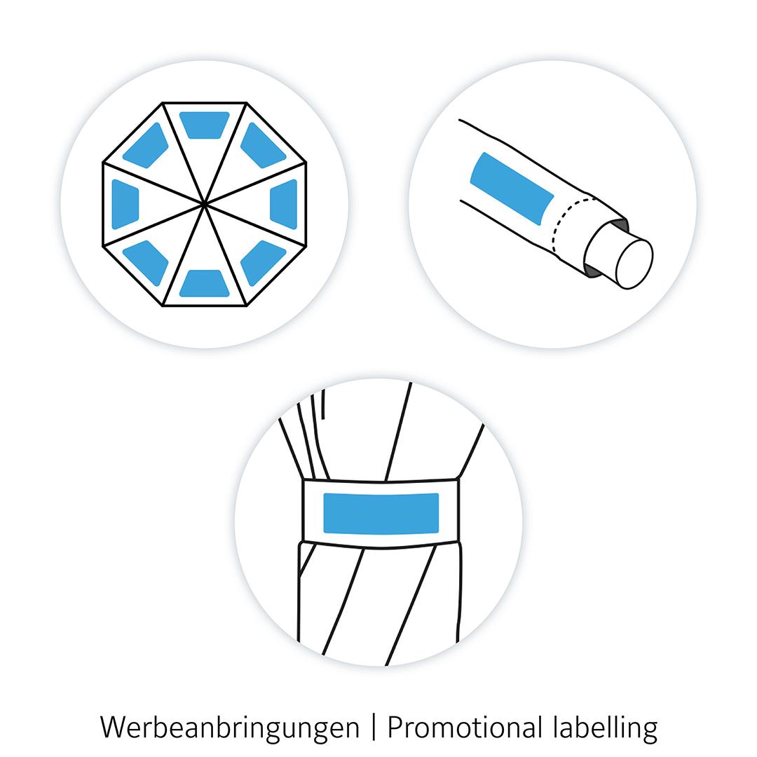 AOC Folding Umbrella | 3 Colours | Auto Open | 98cm Canopy | Custom Print