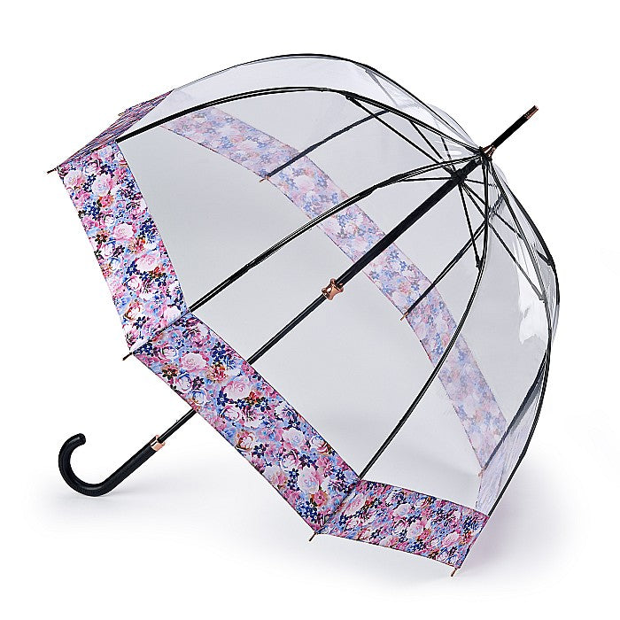 Birdcage Luxe Clear Dome Umbrella - Digital Blossom - Umbrellaworld