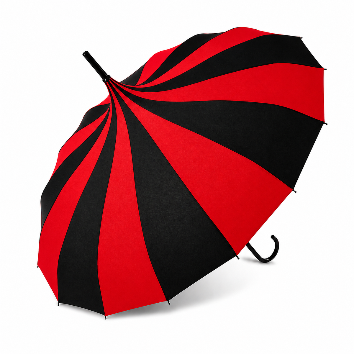 Ladies 'Olivia' Pagoda Walking Umbrella - Two Tone | 16 Ribs | Vintage Style