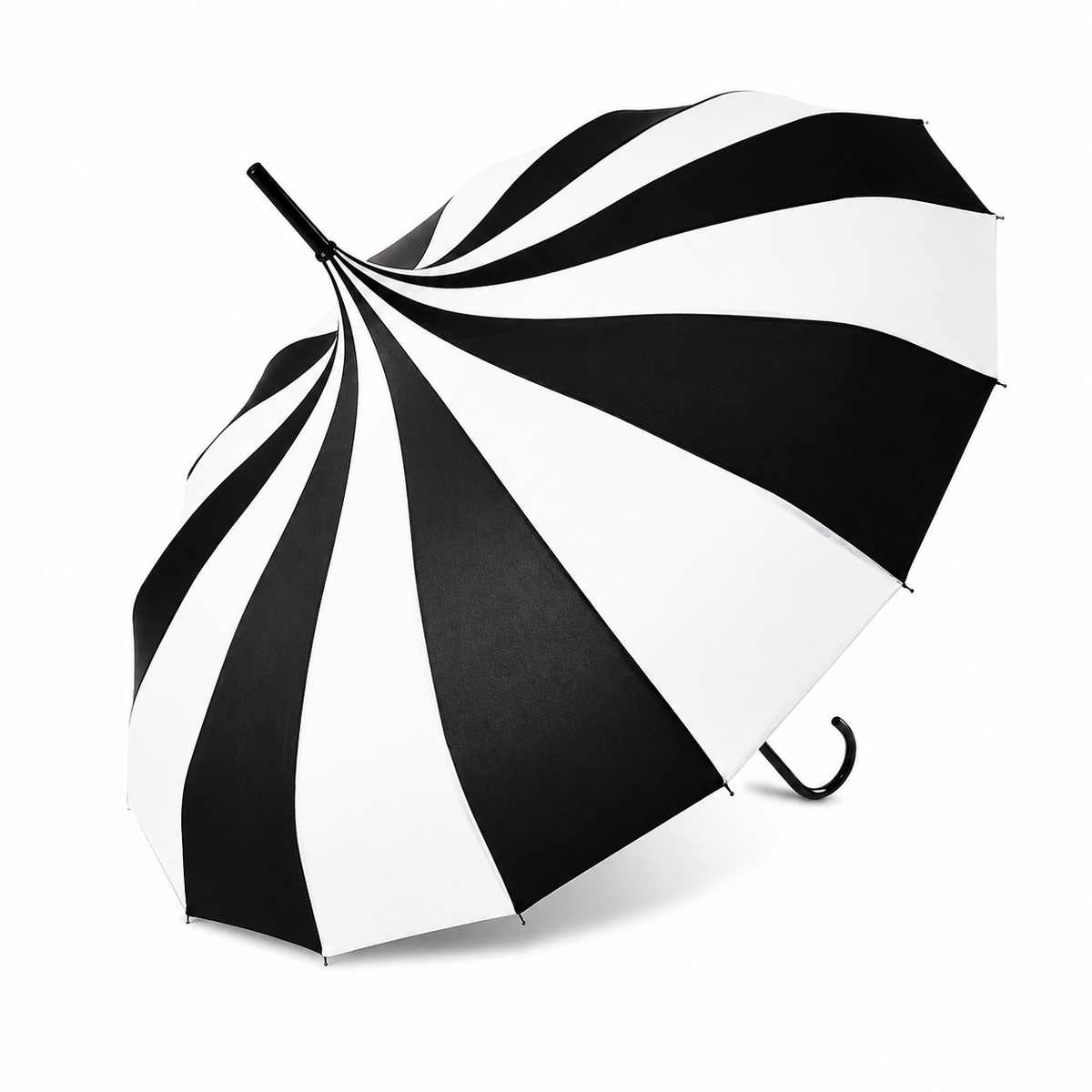 Ladies 'Olivia' Pagoda Walking Umbrella - Two Tone | 16 Ribs | Vintage Style