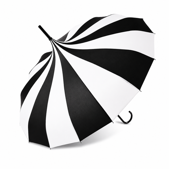 Ladies 'Olivia' Pagoda Walking Umbrella - Two Tone | 16 Ribs | Vintage Style