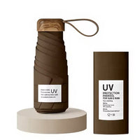 UW UPF 50+ Stylish Travel Umbrella - Compact Flat | Pocket Size 17cm | Sun & Rain | 199g