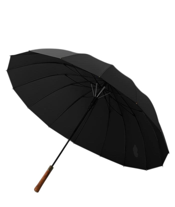 Didsbury Auto 16 Rib Walking Umbrella - Straight Wood Handle
