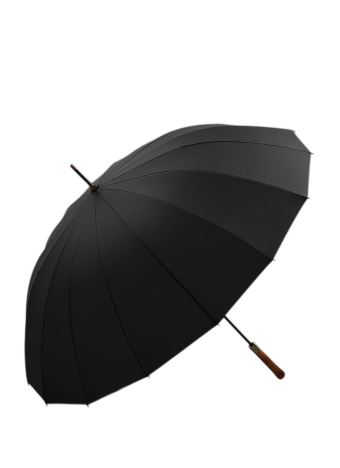 Didsbury Auto 16-Rib Walking Umbrella - Black - Umbrella World