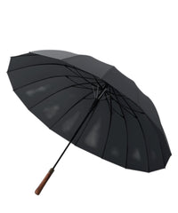 Didsbury Auto 16 Rib Walking Umbrella - Straight Wood Handle