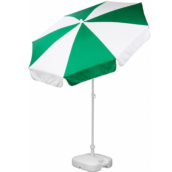 Patio Garden Beach Parasol Umbrella | 1.8m | Tilt Function | 9 Dual Colours | Made in Italy