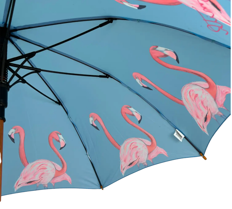 Emily Smith Designs - Walking Umbrella - Flossy & Amber - Flamingos