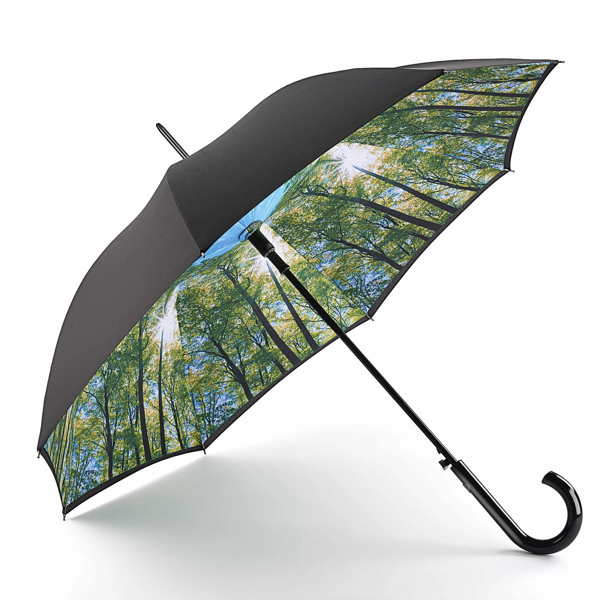 Fulton Bloomsbury Auto Walking Umbrella - Sunburst | Double Canopy | Printed Inner Design