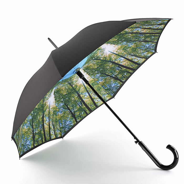 Fulton Bloomsbury Auto Walking Umbrella - Sunburst | Double Canopy | Printed Inner Design