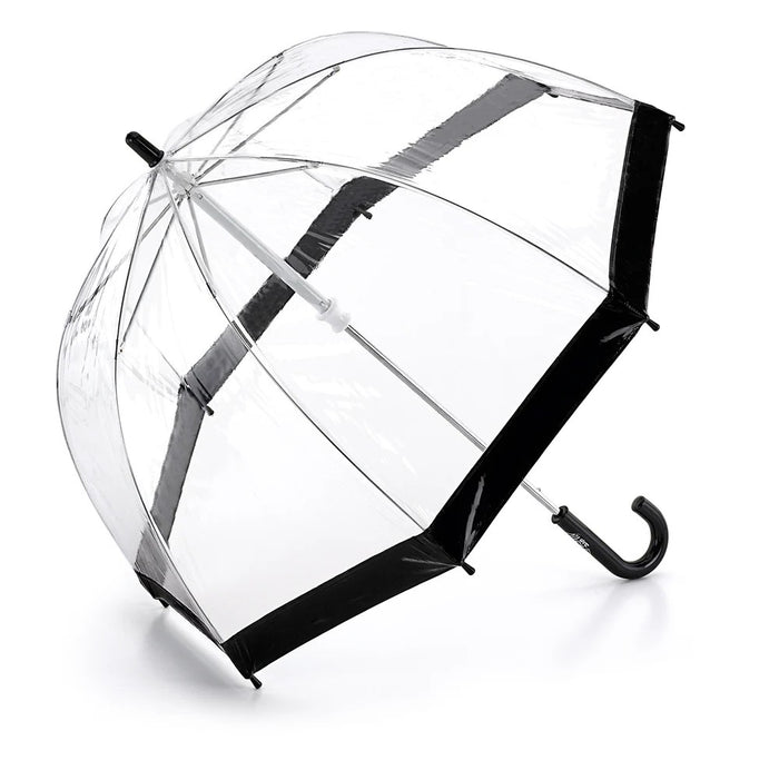 Fulton Funbrella Children's Clear Dome Umbrella - Black | Safe Easy-Glide | Head-to-Shoulder Coverage