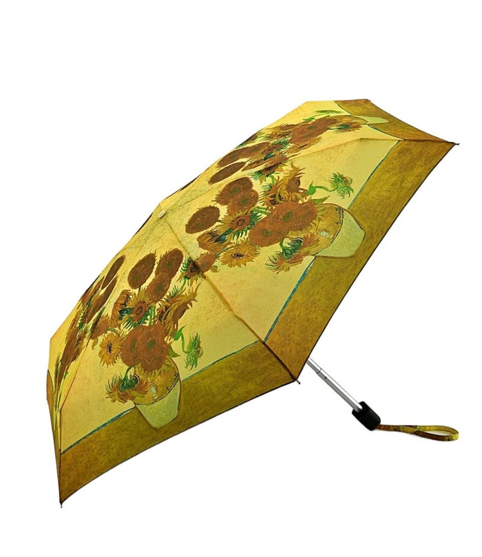 National Gallery Tiny Folding Umbrella - Van Gogh Sunflowers | Pocket Size 15cm | Art Print
