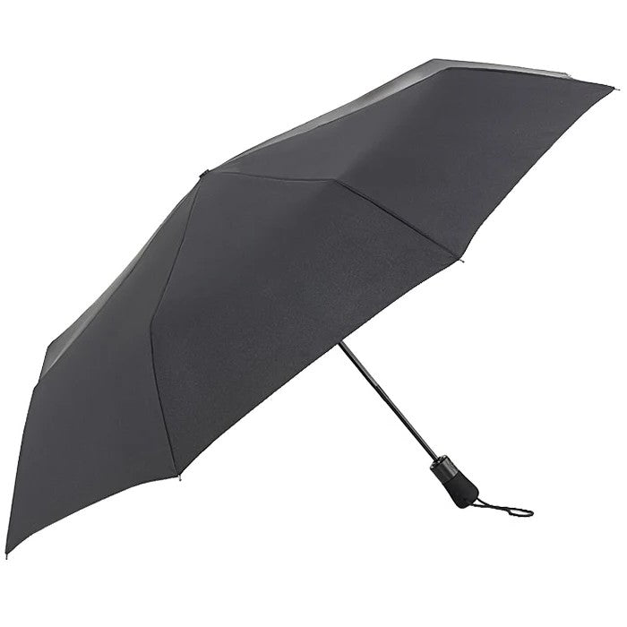 Fulton Jumbo Oversize Automatic Folding Umbrella - Black | Golf-Size 124cm Span | Compact to 37cm