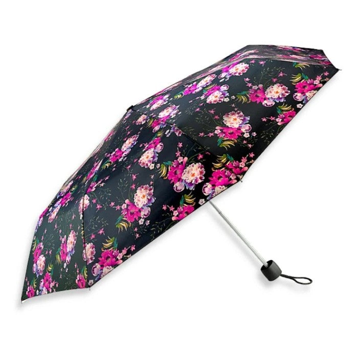 Fulton Minilite Folding Umbrella - Delicate Floral | Compact Handbag Size | Wind Resistant