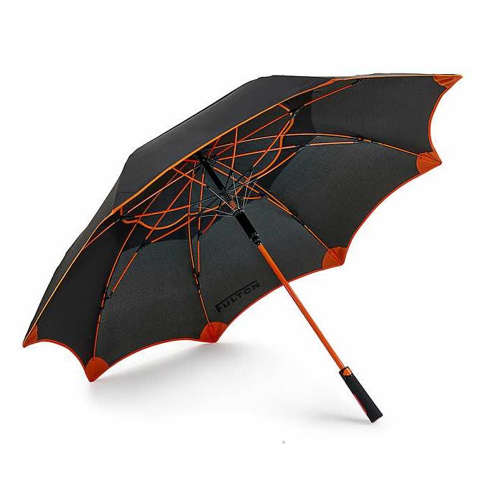 Fulton Performance Titan Golf Umbrella - Black | Supersize 136cm Span | Windproof Vented Canopy