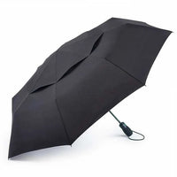 Fulton Performance Tornado Golf-Size Folding Umbrella - Black | Auto Open & Close | UPF 30+ | 120cm