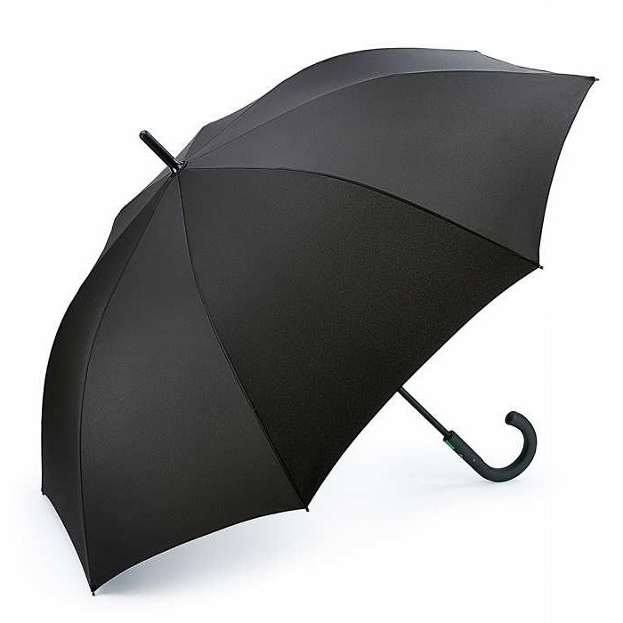 Fulton Performance Typhoon Walking Umbrella - Black | Inversion-Resistant Innovation | UPF 30+