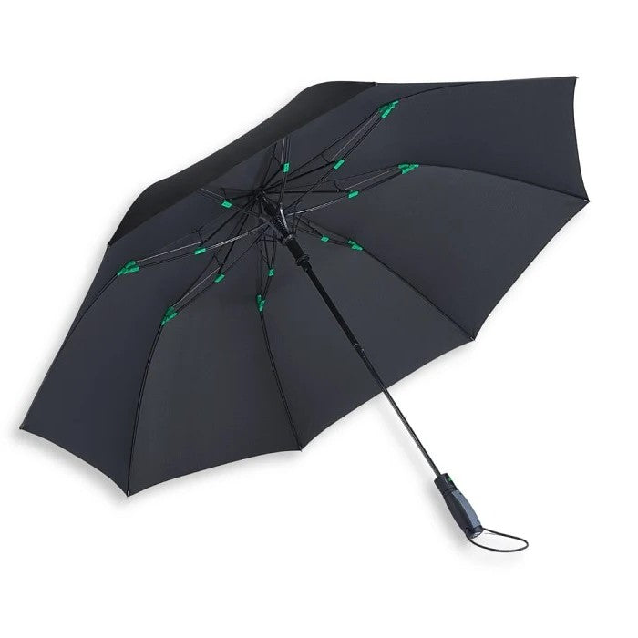 Fulton Windbreaker Golf Folding Umbrella - Black | 124cm Supersize Canopy | Storm Resistant