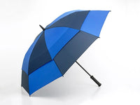 Fulton Stormshield Twin Canopy Golf Umbrella - Navy Blue | Windproof Vented Cover | 131cm Span