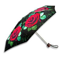 Fulton Tiny Compact Folding Umbrella - Huge Rose | Pocket Size 15cm | Just 160g
