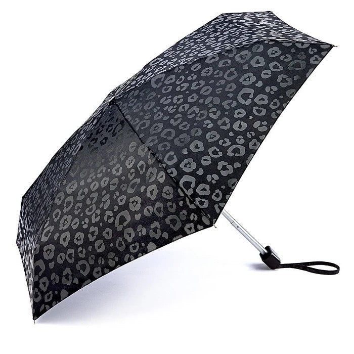 Fulton Tiny Compact Folding Umbrella - Luxury Leopard | Pocket Size 15cm | Just 160g