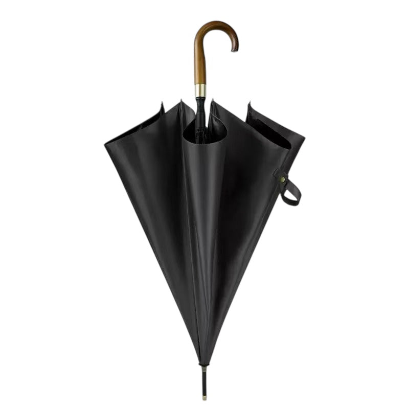 Gentry Fibreglass Auto City Golf  Umbrella - Wood Hook Handle