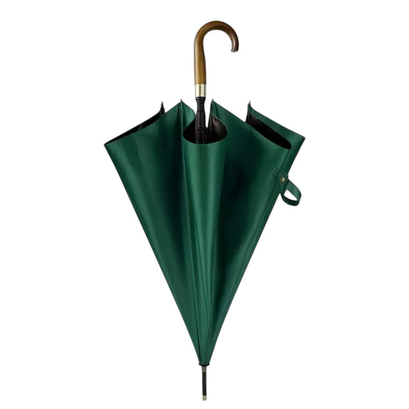 Gentry Fibreglass Auto City Golf  Umbrella - Wood Hook Handle