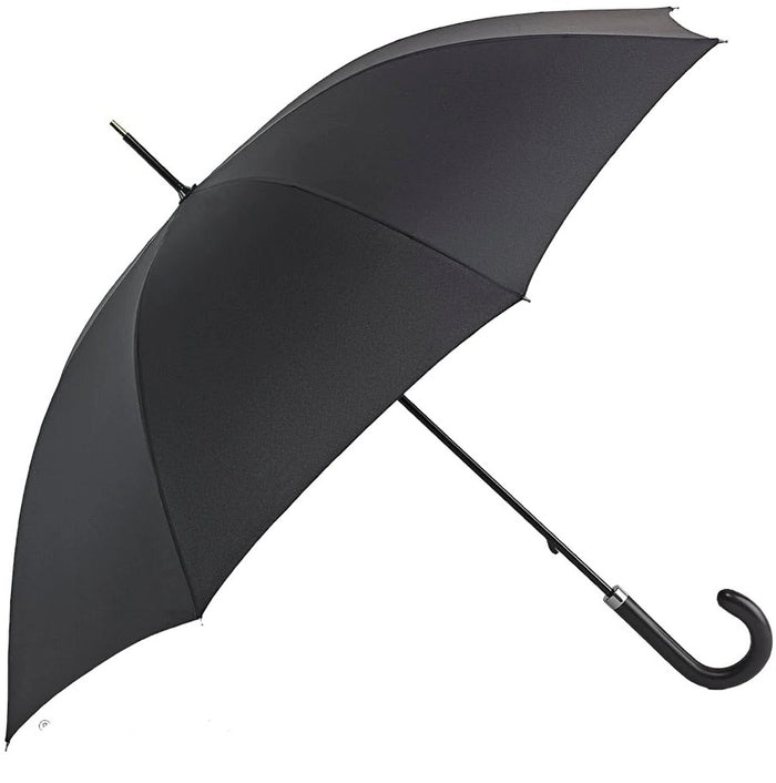 Fulton Governor Men's Walking Umbrella - Black | Hook Handle | Extra-Large 106cm Canopy