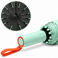 UPF 50+ Auto Umbrella | Sun & Rain Protection | 105cm Canopy | 12 Rib Windproof Frame