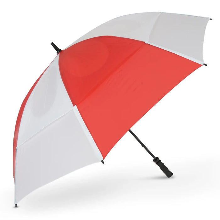 GustBuster Pro Series 62 - Red & White Windproof Golf Umbrella | 62" Vented | Wind Tested 55mph