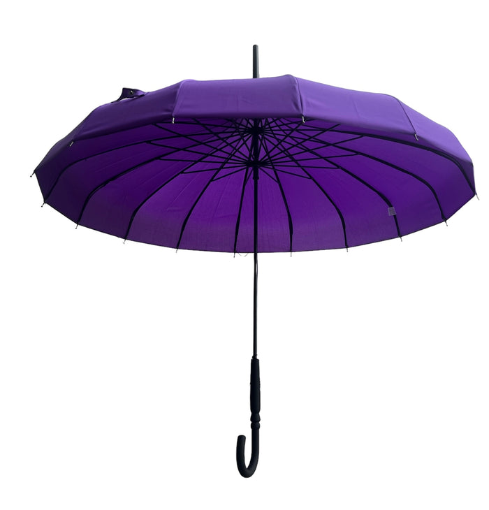 Ladies 'Olivia' Pagoda Walking Length Umbrella - Purple - Umbrellaworld