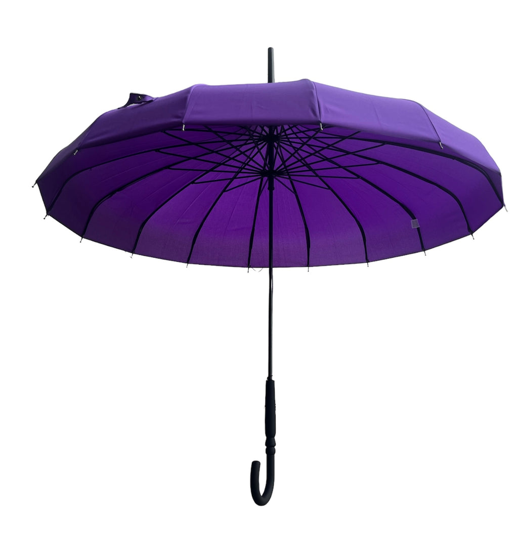 Ladies 'Olivia' Pagoda Walking Length Umbrella - Purple