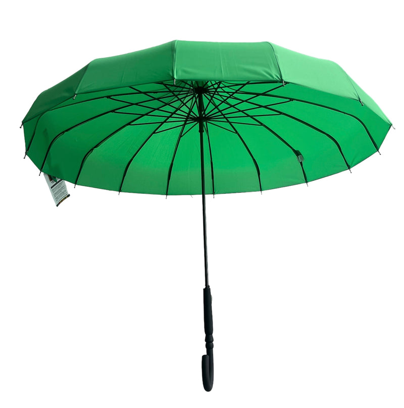 Ladies 'Olivia' Pagoda Walking Length Umbrella - Emerald Green - Umbrellaworld