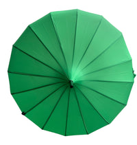 Ladies 'Olivia' Pagoda Walking Length Umbrella - Emerald Green - Umbrellaworld