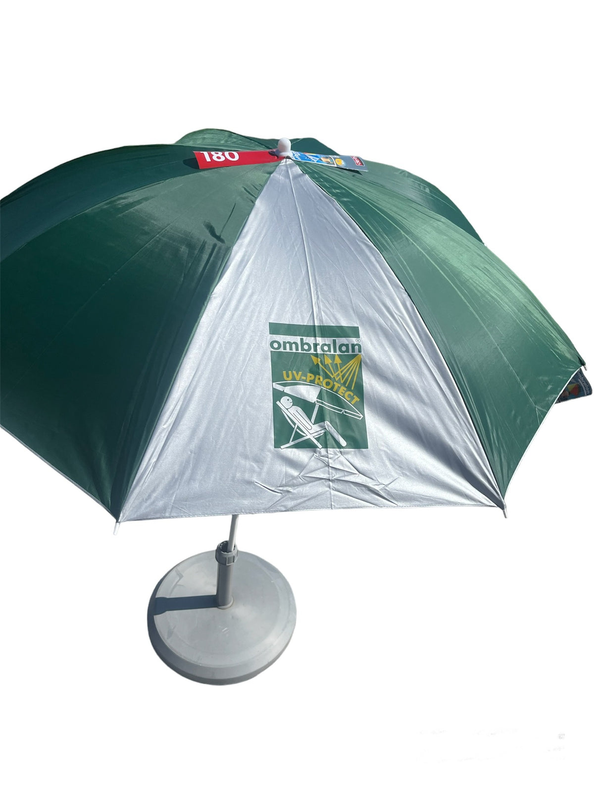 180 Budget Beach/Camping Parasol UV 50+ Sun Protection - Umbrellaworld