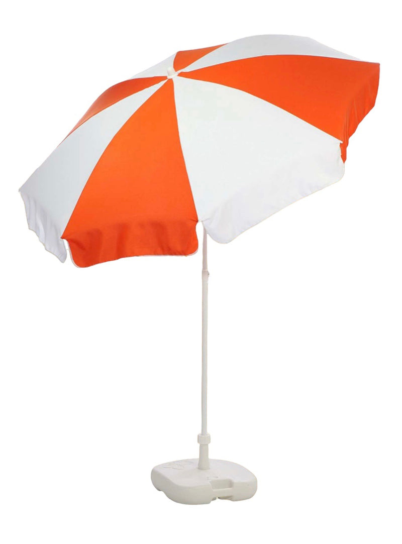 Patio / Garden / Beach Parasol Umbrella - Orange & White - Umbrellaworld